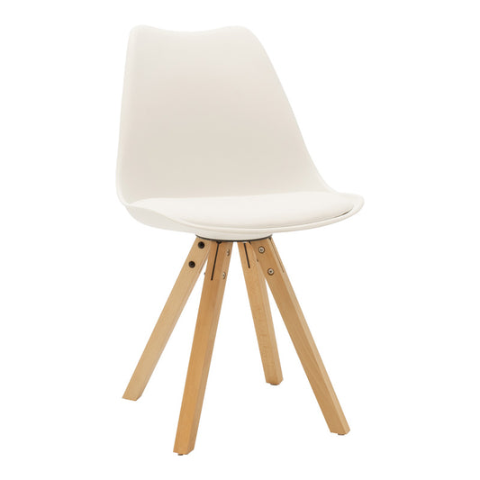 Τραπεζαρία Cuba-Caron pakoworld σετ 5τεμ sonoma-λευκό 120x80x75εκ - Hippiehome.gr