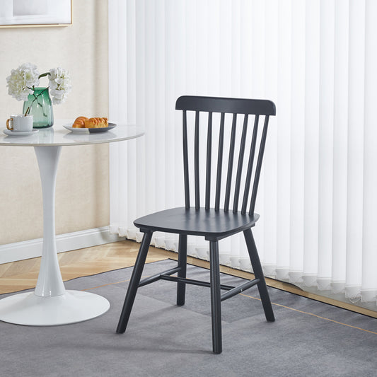Καρέκλα Melia pakoworld rubberwood σε μαύρη απόχρωση 45x51x87εκ - Hippiehome.gr