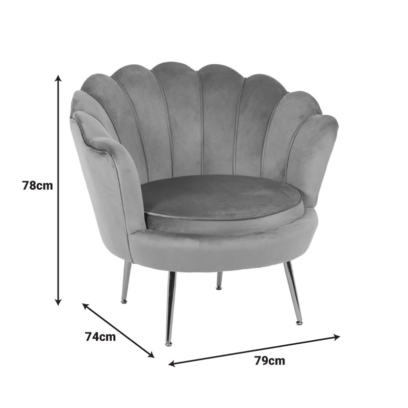 Πολυθρόνα Daimon pakoworld βελούδο σε φυστικί-χρυσό απόχρωση 79x74x78εκ - Hippiehome.gr