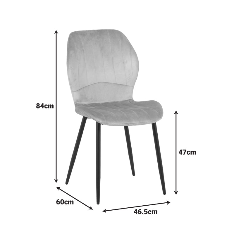 Καρέκλα Jelour pakoworld βελούδο σε φυστικί απόχρωση 46.5x60x84εκ - Hippiehome.gr