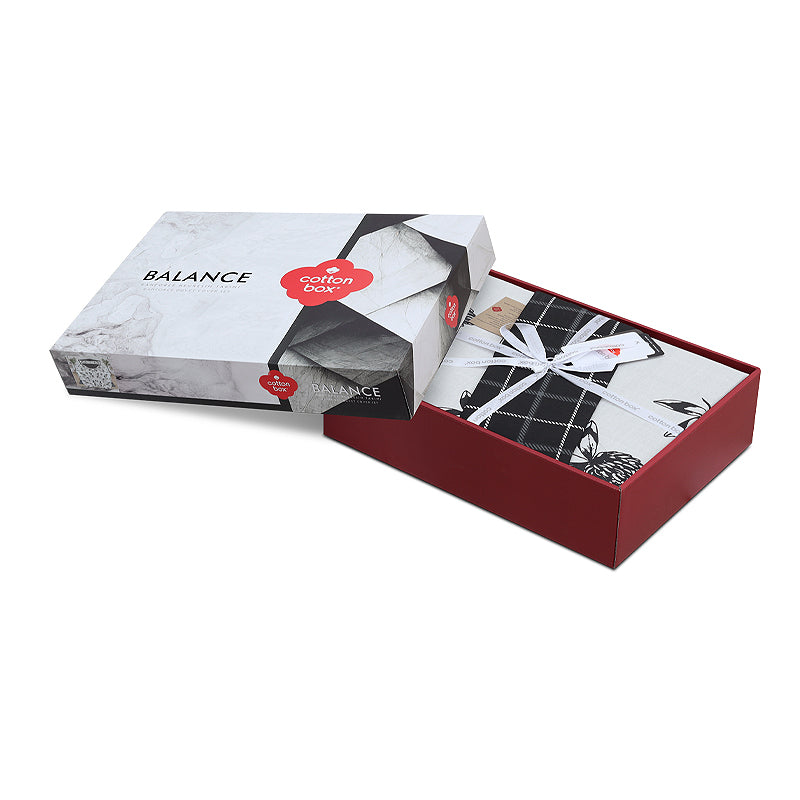 Σετ παπλωματοθήκη Ohia Cotton Box 4 τμχ Διπλή (200x220) χρώμα ανθρακί - Hippiehome.gr