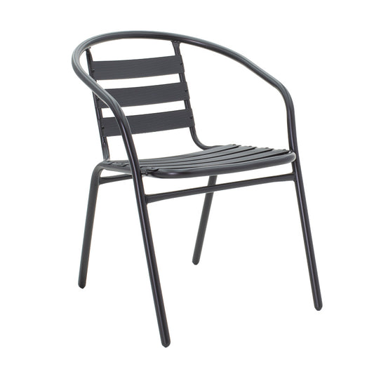 Τραπεζαρία Vergo-Tade pakoworld 3τεμ μαύρο μέταλλο Φ60x70εκ - Hippiehome.gr