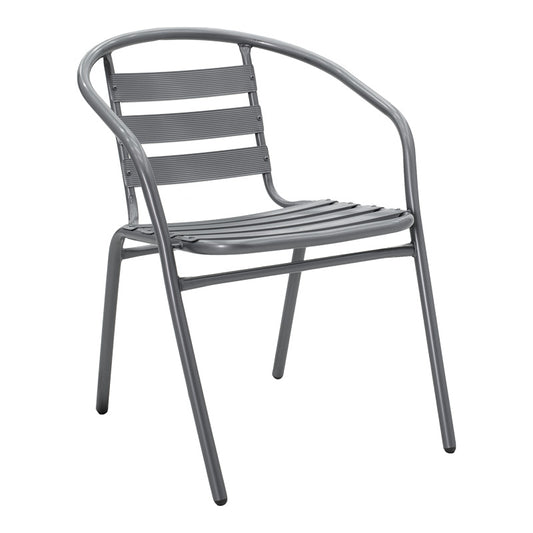 Τραπεζαρία Valor-Tade pakoworld σετ 5τεμ μέταλλο ανθρακί-γυαλί 110x60x70εκ - Hippiehome.gr