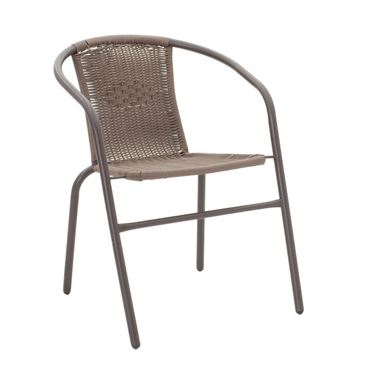 Τραπεζαρία Ensure-Obbi pakoworld 5τεμ μέταλλο σε καφέ απόχρωση 140x80x70εκ - Hippiehome.gr