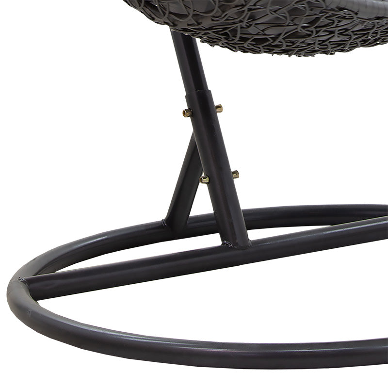 Κούνια Soleil pakoworld κρεμαστή μέταλλο-pp-μαξιλάρι γκρι 103x83x200εκ - Hippiehome.gr