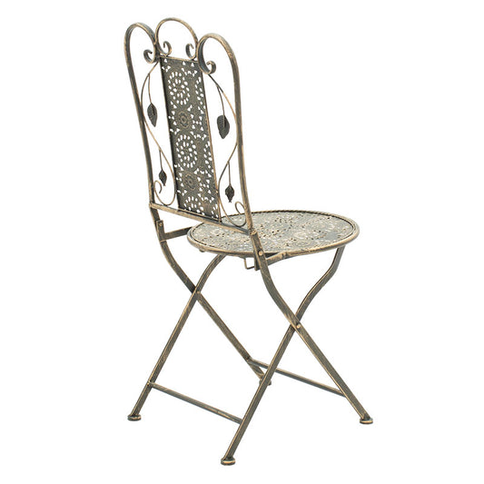 Τραπεζαρία Drill pakoworld σετ 3τεμ μέταλλο χρώμα χαλκού antique - Hippiehome.gr