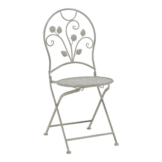 Τραπεζαρία Abriel pakoworld σετ 3τεμ μέταλλο σε αντικέ γκρι απόχρωση - Hippiehome.gr