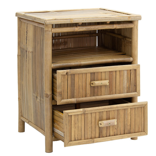 Κομοδίνο Ofra pakoworld bamboo φυσικό 56x46x69εκ - Hippiehome.gr