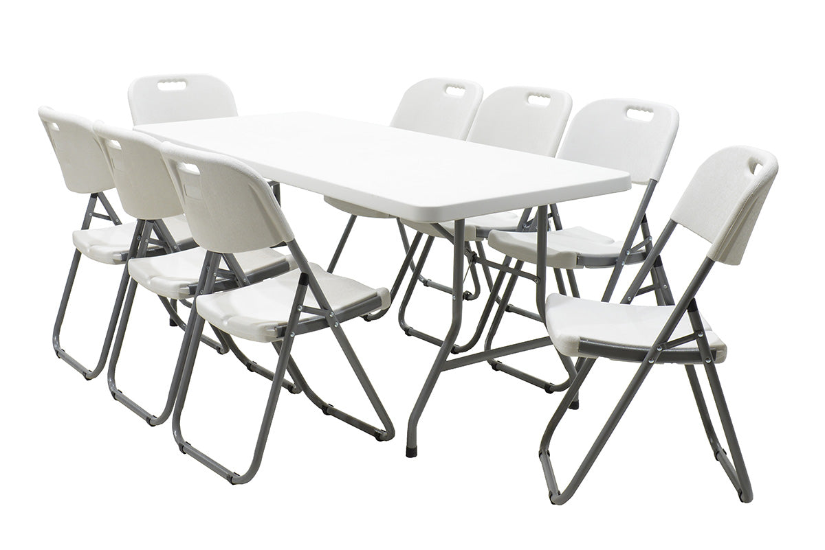 Τραπέζι catering-συνεδρίου Aprilia pakoworld λευκό μονοκόμματη επιφάνεια 183x76x74εκ - Hippiehome.gr