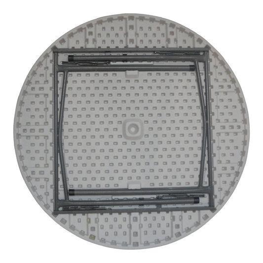 Τραπέζι catering Comfort pakoworld πτυσσόμενο στρόγγυλο σε λευκή απόχρωση Φ120x74εκ - Hippiehome.gr