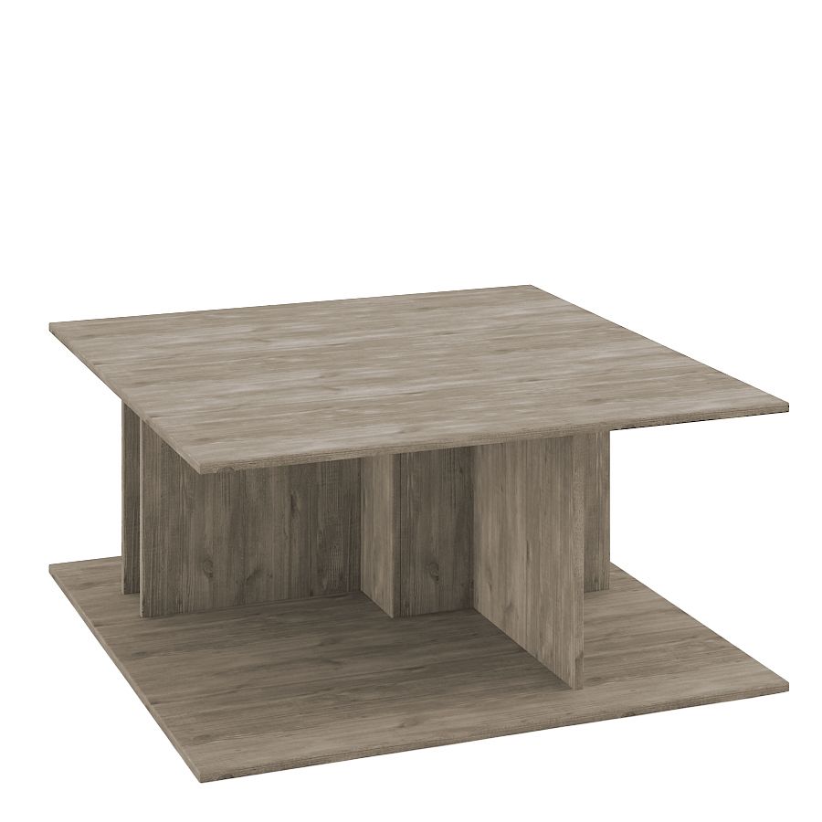 Τραπεζάκι Σαλονιού ArteLibre ΑΡΙΑΔΝΗ Raw Endgrain Oak/K105 90x90x43cm - Hippiehome.gr