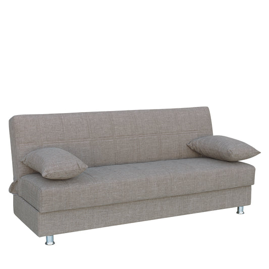 Καναπές Κρεβάτι Τριθέσιος ArteLibre LAURA Μπεζ 190x84x86cm - Hippiehome.gr