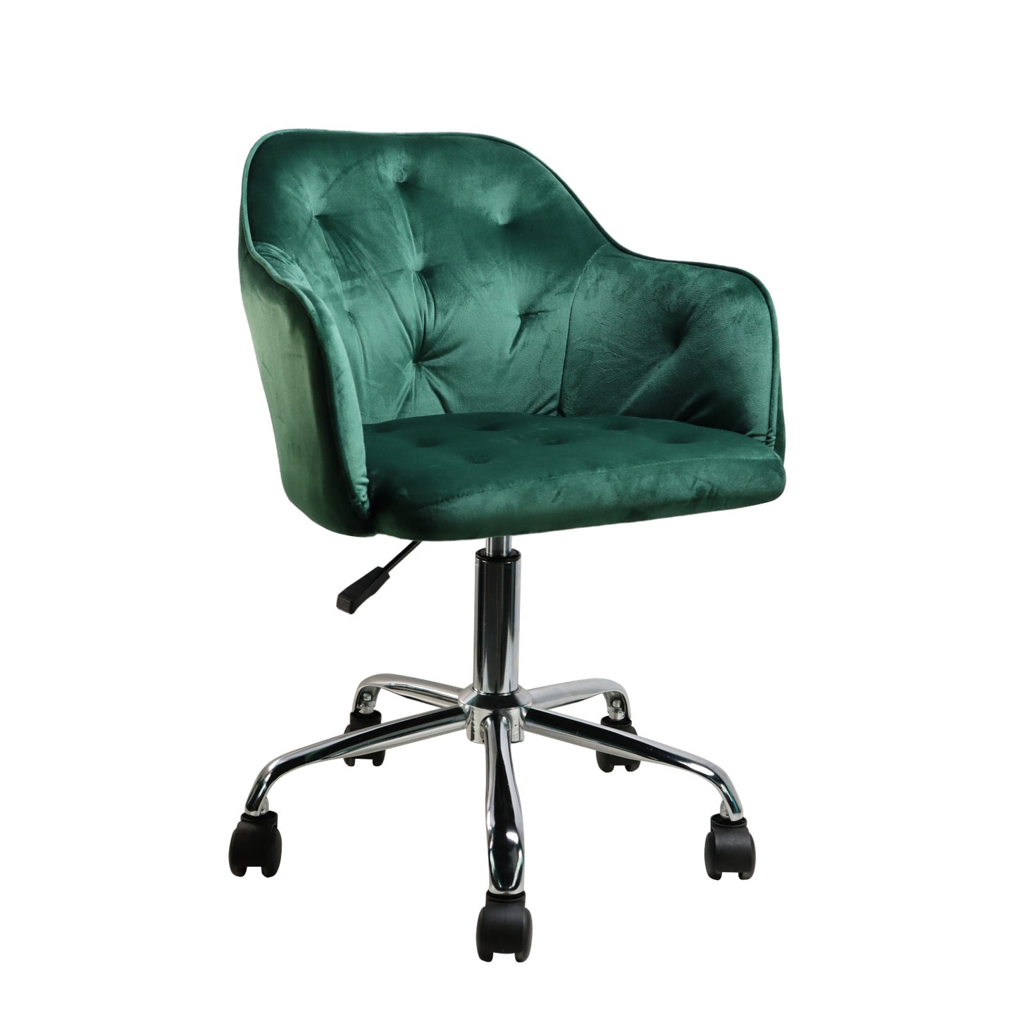 Πολυθρόνα Γραφείου ArteLibre OXLEY Πράσινο Βελούδο 53.5x56.5x75-85cm - Hippiehome.gr