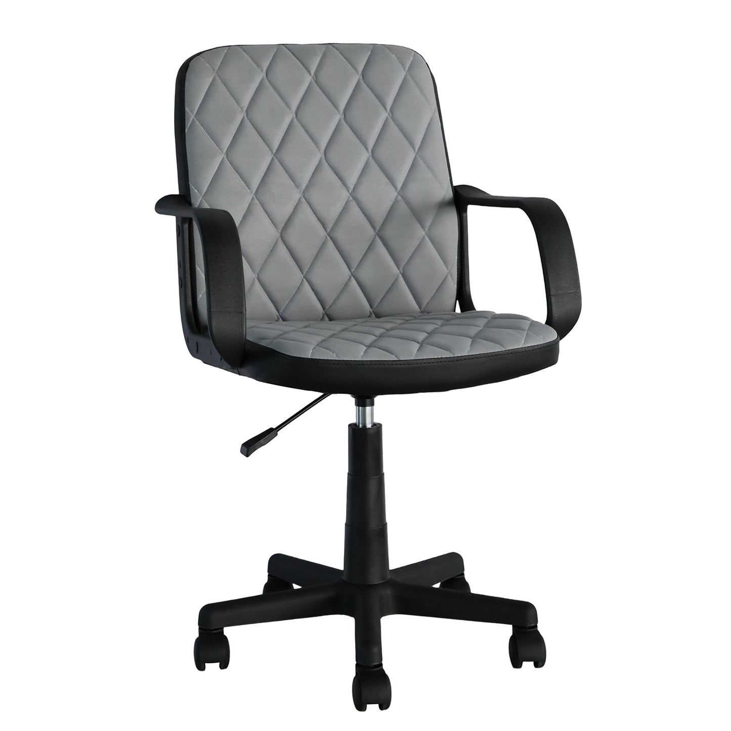 Καρέκλα Γραφείου ArteLibre THIRINA Γκρι/Μαύρο Ύφασμα/PVC 56x57x85-97cm - Hippiehome.gr