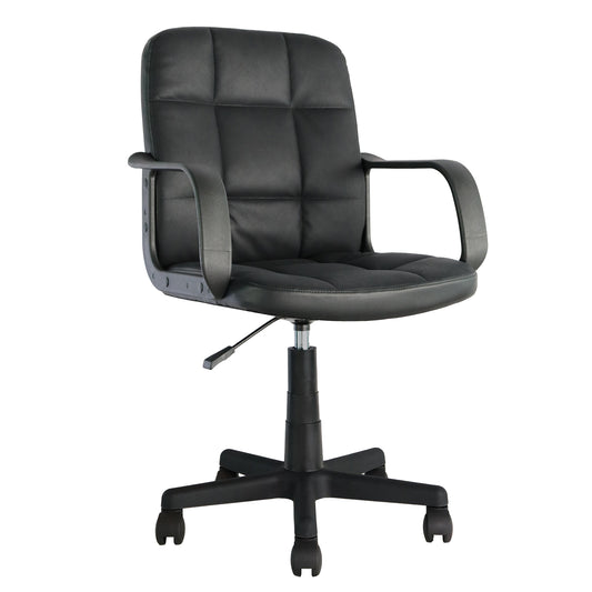 Καρέκλα Γραφείου ArteLibre ASPIS Μαύρο Ύφασμα/PVC 56x57x85-97cm - Hippiehome.gr