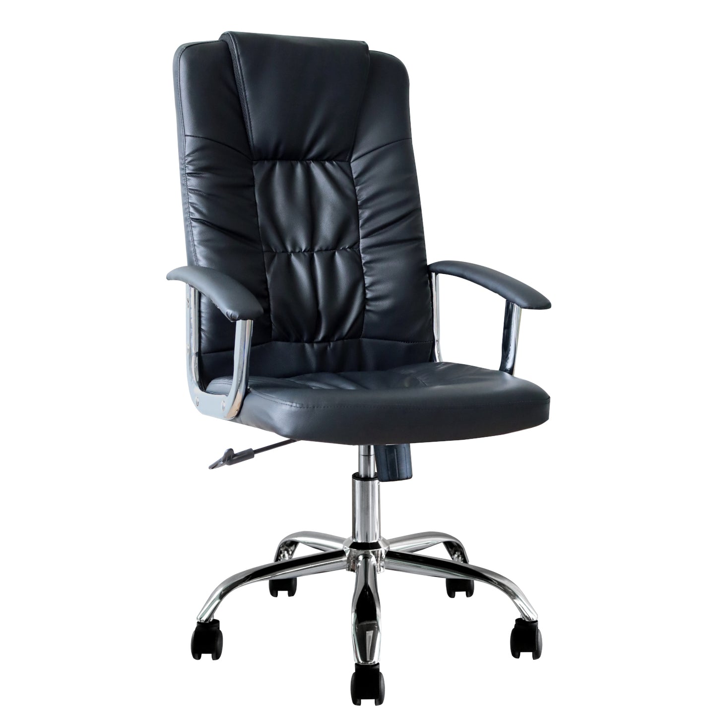 Καρέκλα Γραφείου Διευθυντή ArteLibre PERKINS Μαύρο PVC 63x67x113cm - Hippiehome.gr