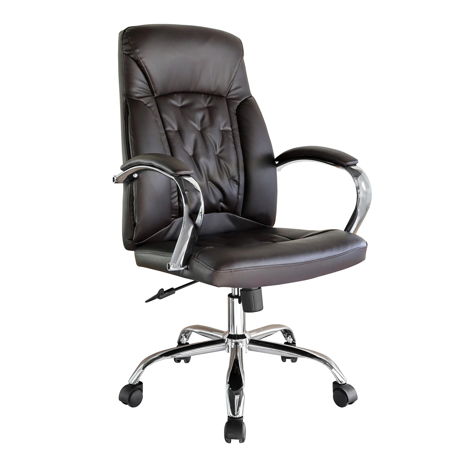 Καρέκλα Γραφείου Διευθυντή ArteLibre BELVIN Καφέ Σκούρο PVC 65x73x125cm - Hippiehome.gr