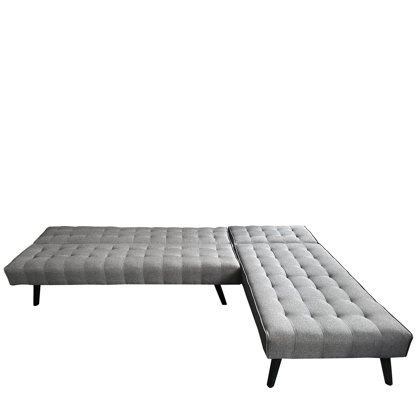 Καναπές Κρεβάτι Γωνιακός ArteLibre MAGUS Γκρι Ύφασμα 254x77/163x74cm - Hippiehome.gr