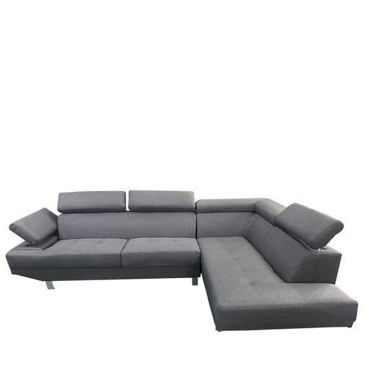 Καναπές Γωνιακός ArteLibre MASAL Γκρι Ύφασμα 280x185x85cm - Hippiehome.gr