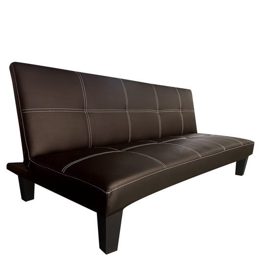 Καναπές Κρεβάτι Τριθέσιος ArteLibre ERYNDOR Καφέ PU 186x90x82cm - Hippiehome.gr