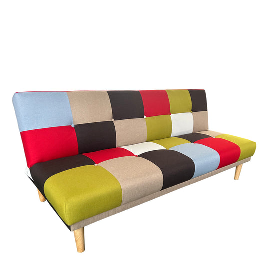 Καναπές Κρεβάτι Τριθέσιος ArteLibre SELKIE Πολύχρωμο Ύφασμα 180x80x75cm - Hippiehome.gr