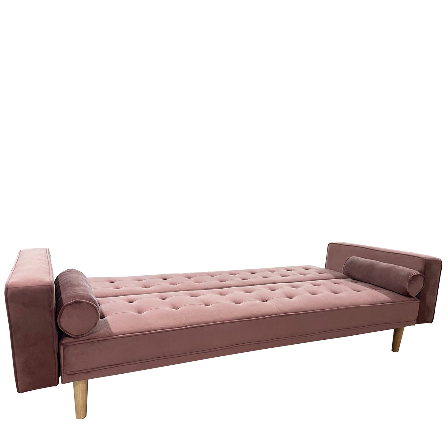 Καναπές Κρεβάτι Τριθέσιος ArteLibre AUBREY Σάπιο Μήλο Ύφασμα 224x88x84cm - Hippiehome.gr