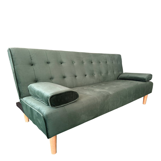 Καναπές Κρεβάτι Τριθέσιος ArteLibre ELFREDA Πράσινο Ύφασμα 188x83x83cm - Hippiehome.gr