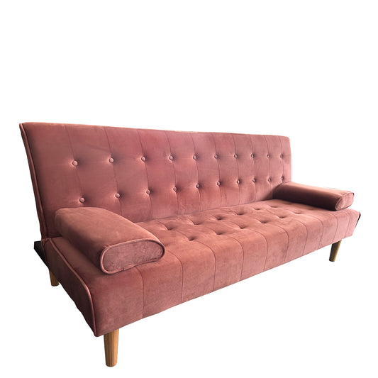 Καναπές Κρεβάτι Τριθέσιος ArteLibre ELFREDA Σάπιο Μήλο Ύφασμα 188x83x83cm - Hippiehome.gr