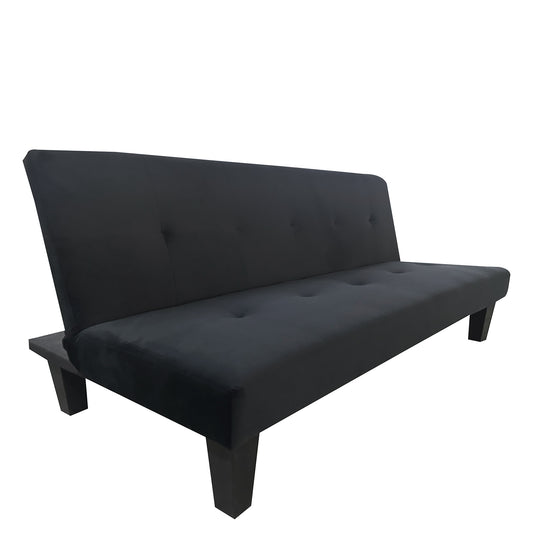 Καναπές Κρεβάτι Τριθέσιος ArteLibre NAHELE Μαύρο Ύφασμα 82x82.5x78cm - Hippiehome.gr