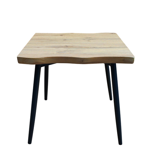 Τραπεζάκι Σαλονιού ArteLibre ALMADA Φυσικό/Μαύρο Μοριοσανίδα/Μέταλλο 60x60x45cm - Hippiehome.gr
