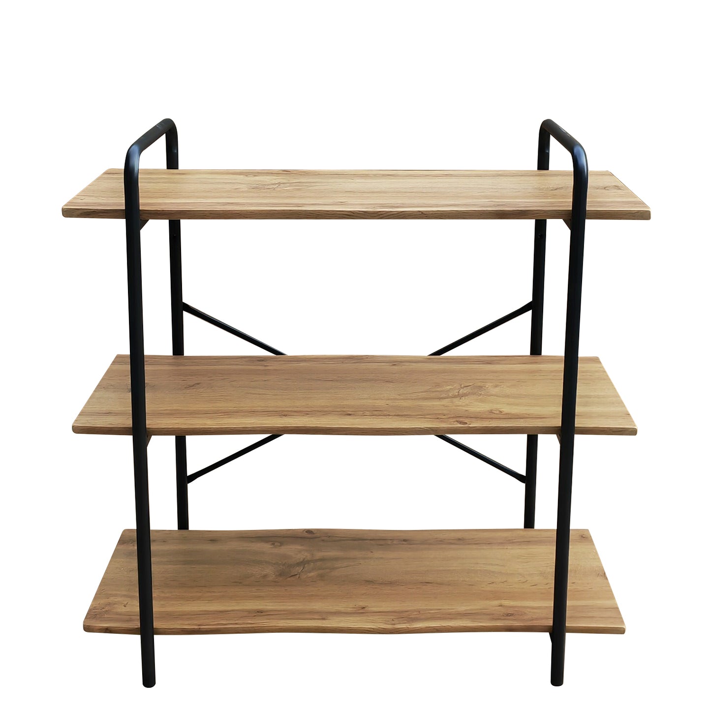 Ραφιέρα ArteLibre AVEIRO Φυσικό/Μαύρο MDF/Μέταλλο 80x34x80cm - Hippiehome.gr