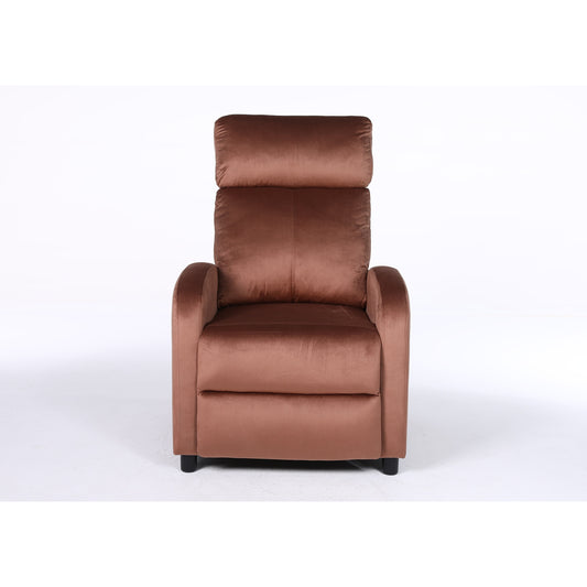 Πολυθρόνα Ανακλινόμενη ArteLibre TUREIS Καφέ Βελούδο 68x86x99cm - Hippiehome.gr