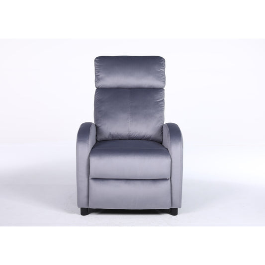 Πολυθρόνα Ανακλινόμενη ArteLibre TUREIS Γκρι Βελούδο 68x86x99cm - Hippiehome.gr