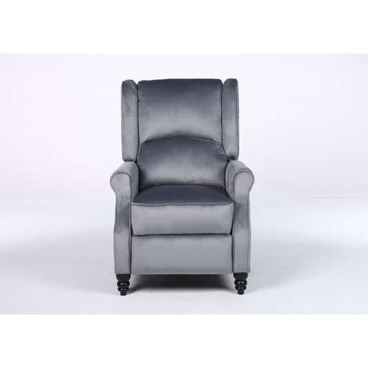 Πολυθρόνα Ανακλινόμενη ArteLibre MARKEB Γκρι Βελούδο 72x84x97cm - Hippiehome.gr