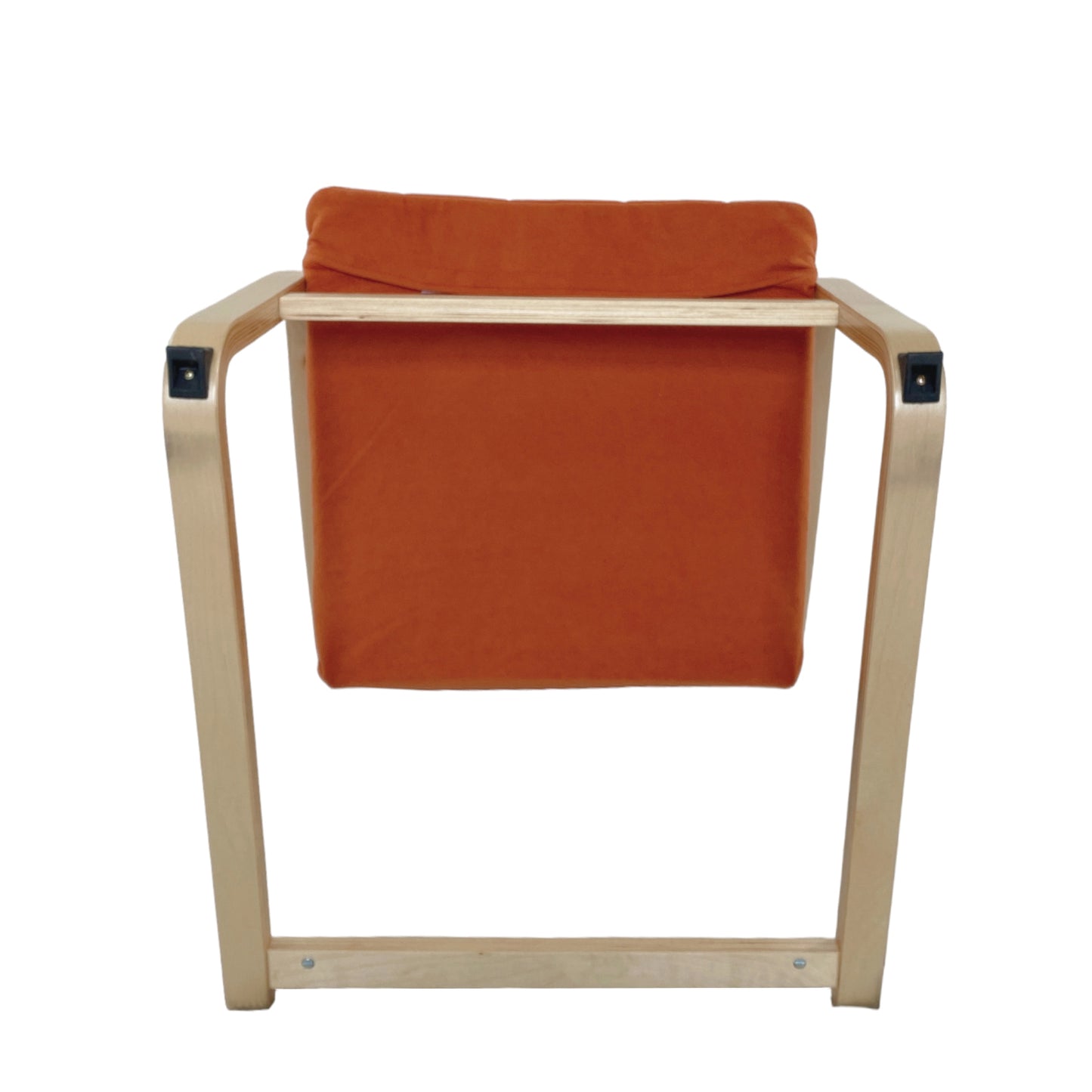 Πολυθρόνα ArteLibre NORDVIK Πορτοκαλί/Φυσικό Ύφασμα/Ξύλο 60x71x105cm - Hippiehome.gr