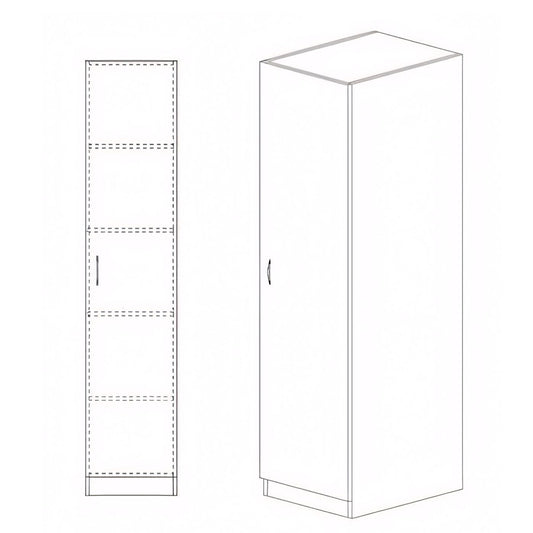 Ντουλάπα ArteLibre MARGRETE Γκρι Μοριοσανίδα 48x40x180cm - Hippiehome.gr