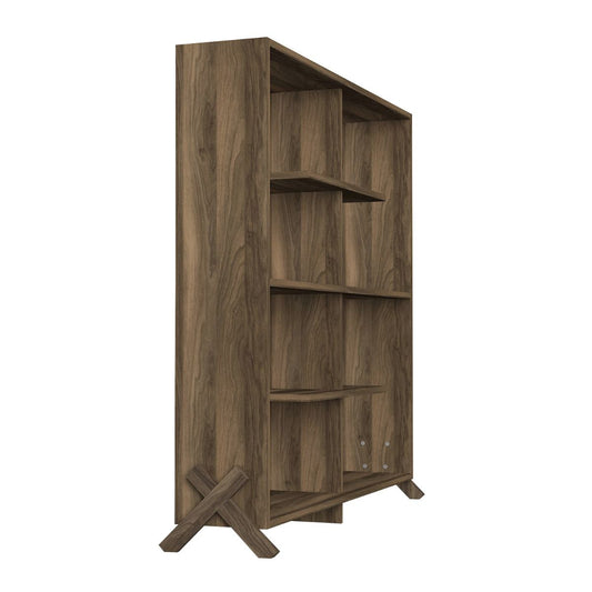 Βιβλιοθήκη ArteLibre Kos Σκούρο Καφέ 112x22x115cm - Hippiehome.gr