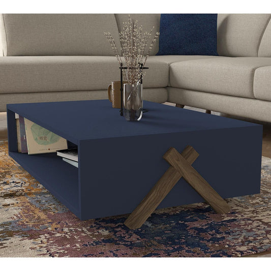 Τραπεζάκι Σαλονιού ArteLibre KOS Μπλε 98x60x26cm - Hippiehome.gr