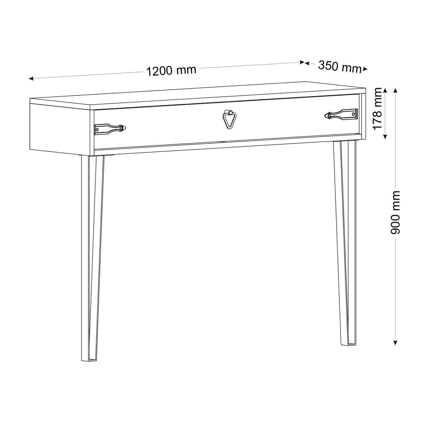 Κονσόλα ArteLibre Thira Καφέ 120x35x90cm - Hippiehome.gr