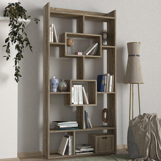 Βιβλιοθήκη ArteLibre Kinaros Sonoma 90x22x182cm - Hippiehome.gr