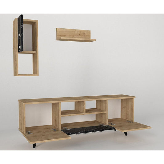 Σύνθετο ArteLibre UTAH Sapphire/Καφέ Μοριοσανίδα 140x29.5x46cm - Hippiehome.gr