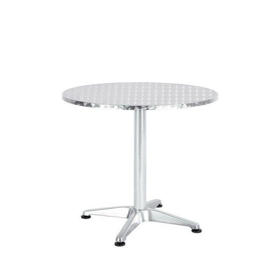 Τραπέζι ArteLibre Αλουμινίου IO Ασημί Φ70x70cm - Hippiehome.gr