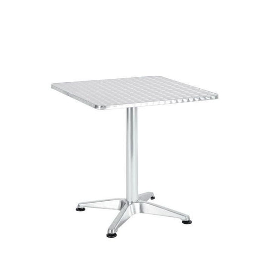 Τραπέζι ArteLibre Αλουμινίου CALLISTO Ασημί 60x60x70cm - Hippiehome.gr