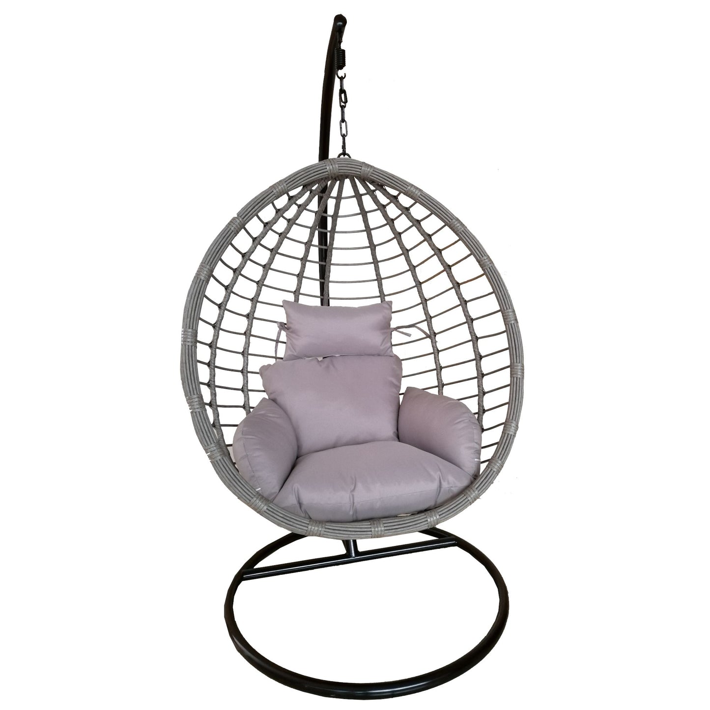 Κούνια Πολυθρόνα ArteLibre VALENTINE Γκρι/Μαύρο 100x65x110cm - Hippiehome.gr