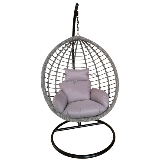 Κούνια Πολυθρόνα ArteLibre VALENTINE Γκρι/Μαύρο 100x65x110cm - Hippiehome.gr