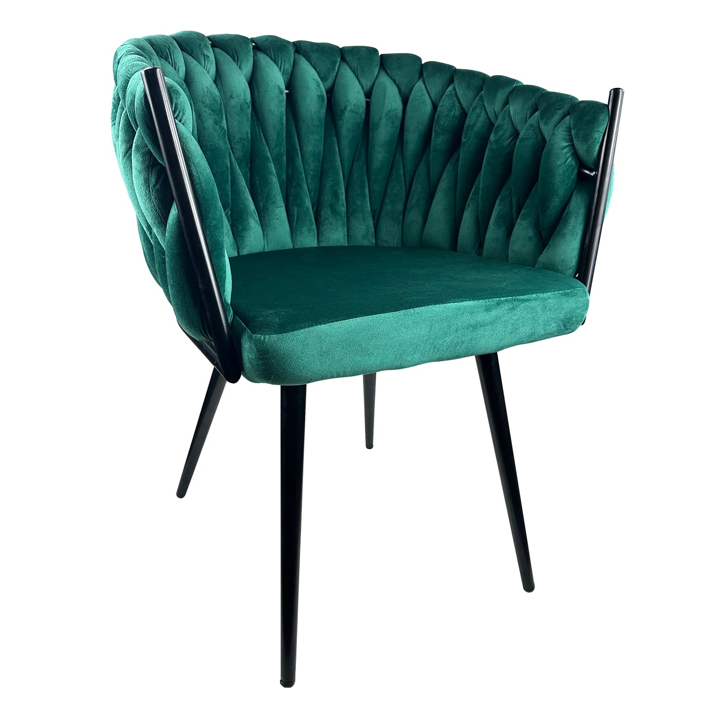 Καρέκλα Τραπεζαρίας ArteLibre JENNINGS Κυπαρισσί/Μαύρο Βελούδο/Μέταλλο 55x60x80cm - Hippiehome.gr