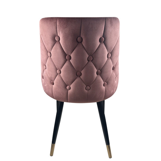 Καρέκλα Τραπεζαρίας ArteLibre QUEENS Σάπιο Μήλο/Μαύρο Βελούδο/Μέταλλο 51x58x83cm - Hippiehome.gr