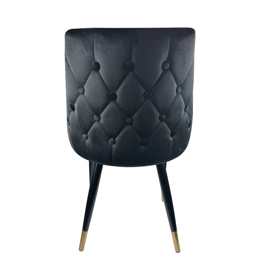 Καρέκλα Τραπεζαρίας ArteLibre QUEENS Μαύρο Βελούδο/Μέταλλο 51x58x83cm - Hippiehome.gr