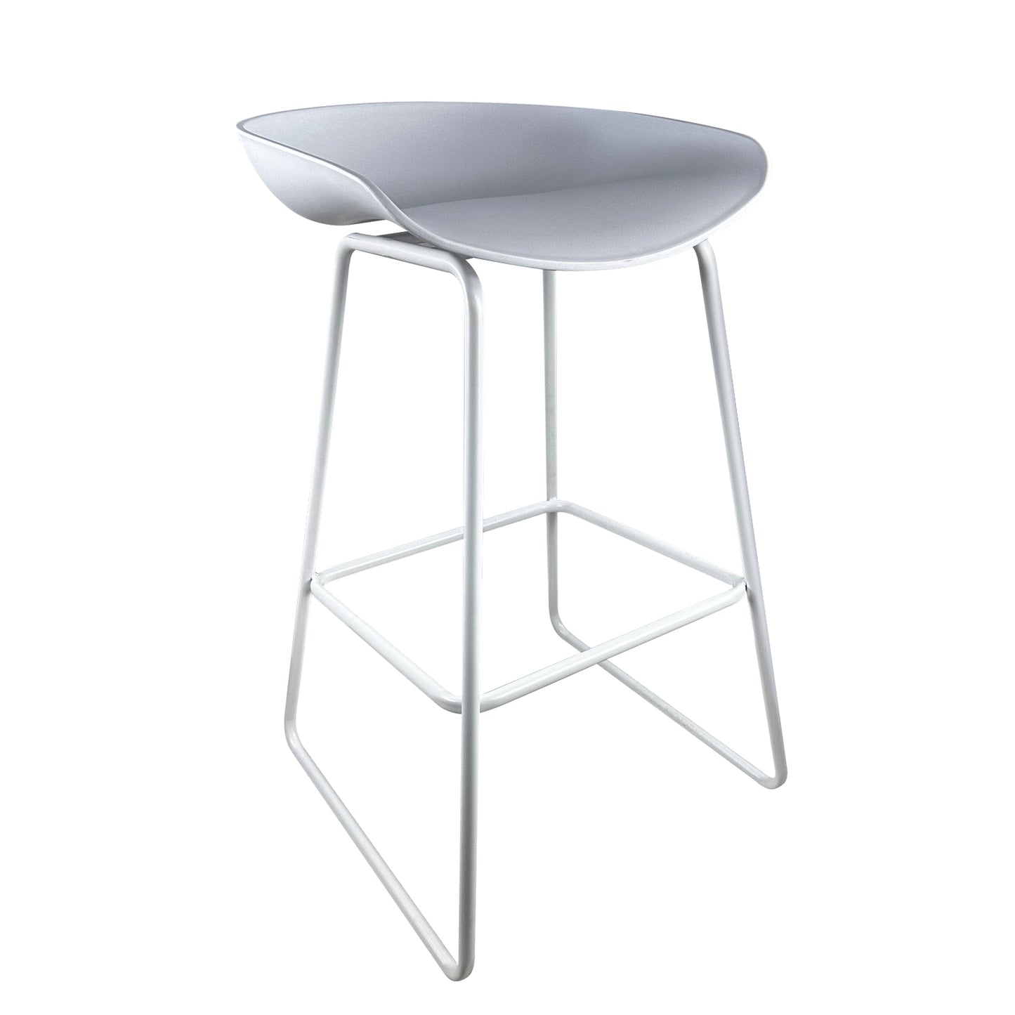 Σκαμπό Bar ArteLibre VICTORY Λευκό PP/Μέταλλο 43x42x85cm - Hippiehome.gr