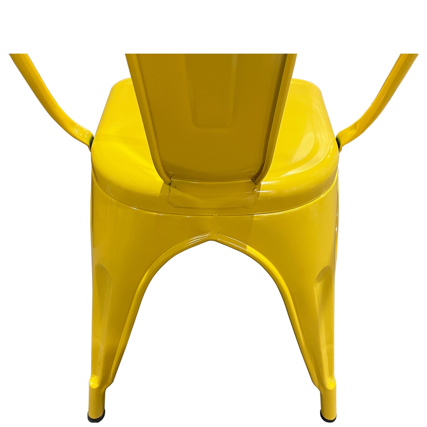 Καρέκλα ArteLibre Βιομηχανικού Τύπου Vintage TOLIKO Κίτρινο Μέταλλο 44x49x84cm - Hippiehome.gr